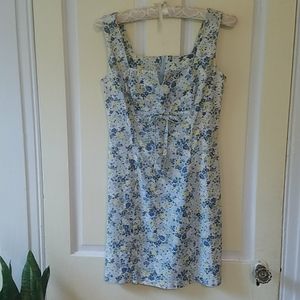 Adorable cotton floral mini sun dress size S